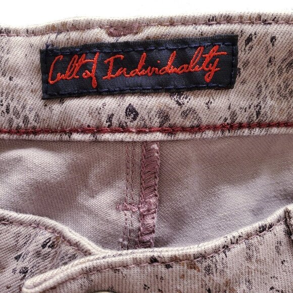 COI Teaser Skinny Rose Snake Print with Shiny Metallic Gold Accents Size 30 - Picture 7 of 16